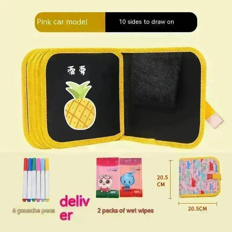 10-sided Children's Early Education Picture Book Double-sided Graffiti Drawing Board Portable Children Drawing Coloring Book - EX-STOCK CANADA