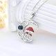 100 languages I Love You Projection Sterling Stone Mushroom Moon 925 Silver Necklace - EX-STOCK Canada