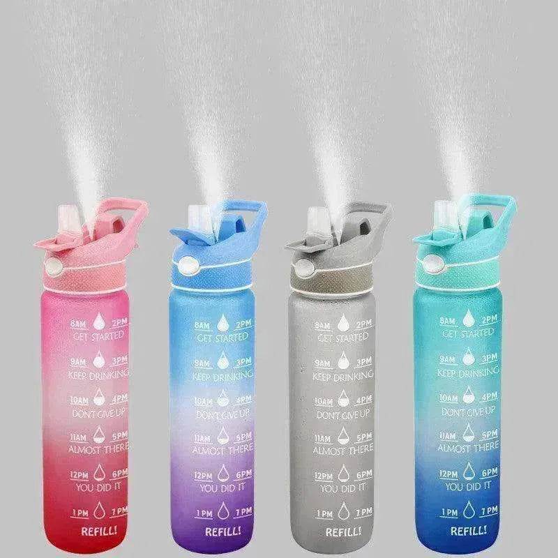 1000ML Plastic Spray Water Bottle perfect for sports & outdoor activities - EX-STOCK Canada
