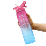 1000ML Plastic Spray Water Bottle perfect for sports & outdoor activities - EX-STOCK Canada