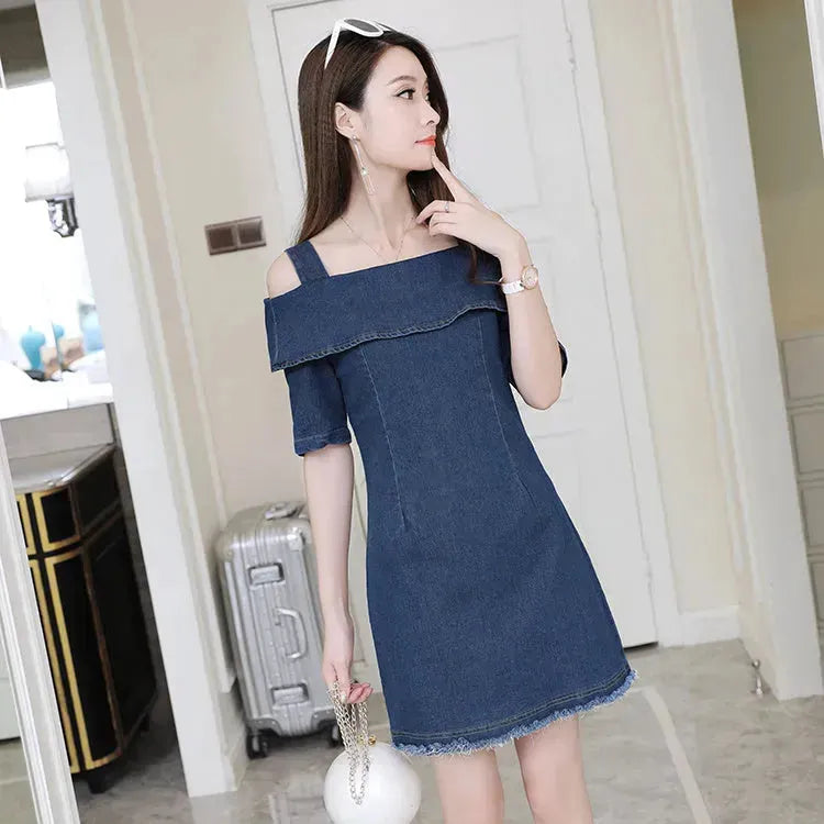 New Fashion Casual denim Jeans Mini dress - EX-STOCK CANADA