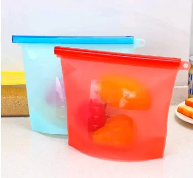 Reusable Silicone food storage bag vacuum sealed bag - EX-STOCK CANADA