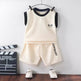 Children's Vest Suit Western Style Sleeveless Waffle two piece for boys casual wears for boys. - EX-STOCK Canada