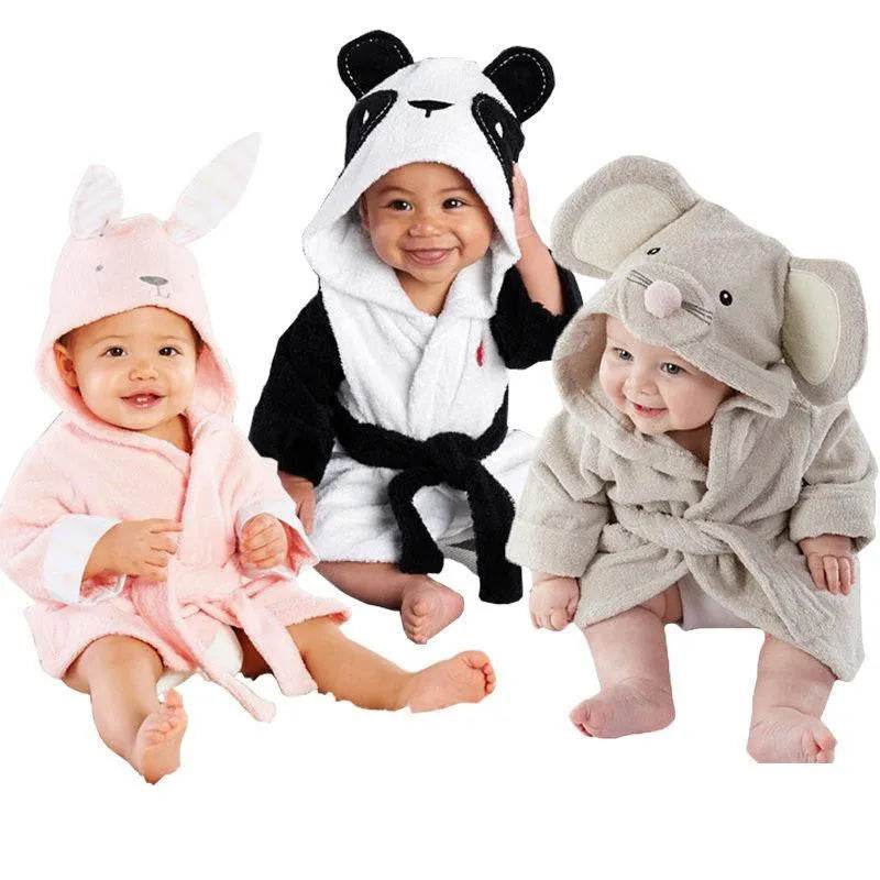 Infant Fashion Simple Cartoon Animal Fleece Bathrobe - EX-STOCK Canada