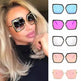 Reflective Fashion metal retro sunglasses for Women - EX-STOCK Canada