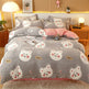 Coral Fleece Duvet Cover Sheet Flannel Pillowcase EX-STOCK Canada 