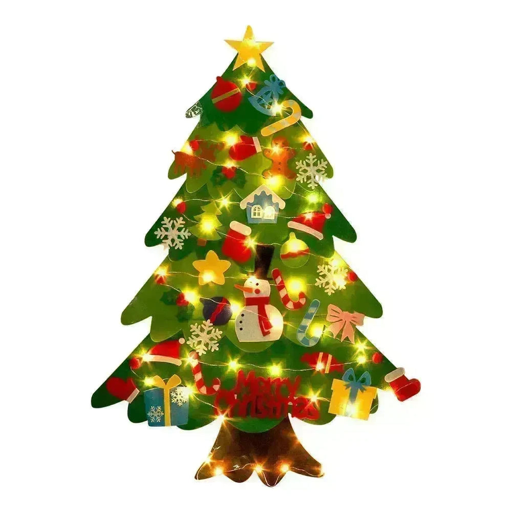 Children's DIY felt Christmas tree with lights - EX-STOCK CANADA