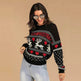 Christmas fawn Antics Reindeer Black pullover sweater - EX-STOCK Canada