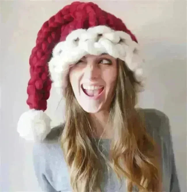 Christmas Plush Hat With Pompom Cute Winter Hat For Women Men Child - EX-STOCK CANADA
