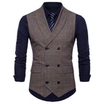 Men's Slim Fit Business Waistcoat – Double Breasted Suit Vest