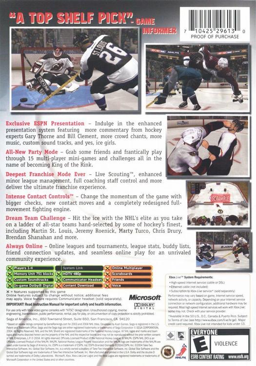 ESPN NHL 2K5 