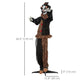 5.6' Life Size Clown Outdoor Halloween Decoration Animatronic, Animated Prop W Light Up Eyes EX-STOCK Canada 