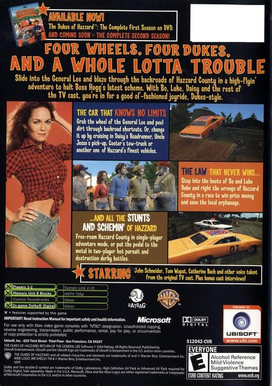 Les Dukes de Hazzard : Le Retour du General Lee (Comprend la jaquette Xbox en français) 