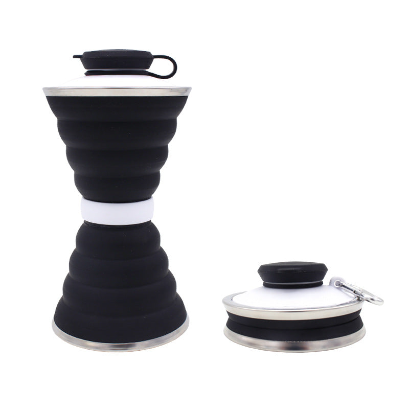 Bouteille d'eau en silicone de 500ML, pliable, étanche, portable, pour sportifs, voyage, randonnée, réutilisable, gadgets de cuisine 