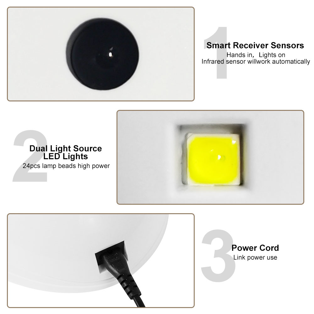 LED Nail Lamp, Nail Dryer Gel Nail Polish Curing LED UV Light With 4 Timers Automatic Sensor LCD Display Professional Nail Art Tools Accessories For Fingernail Toenail Salon EX-STOCK Canada 