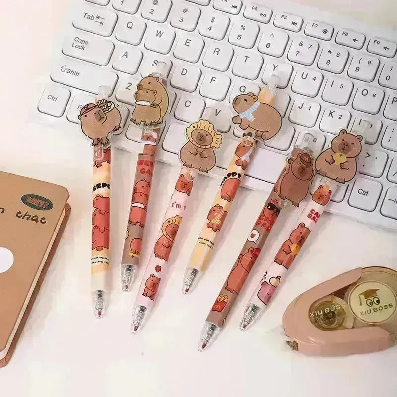 48 Pcs Cartoon Bear Acrylic Paster Pressing Pen School Supplies Gel Pen - EX-STOCK CANADA