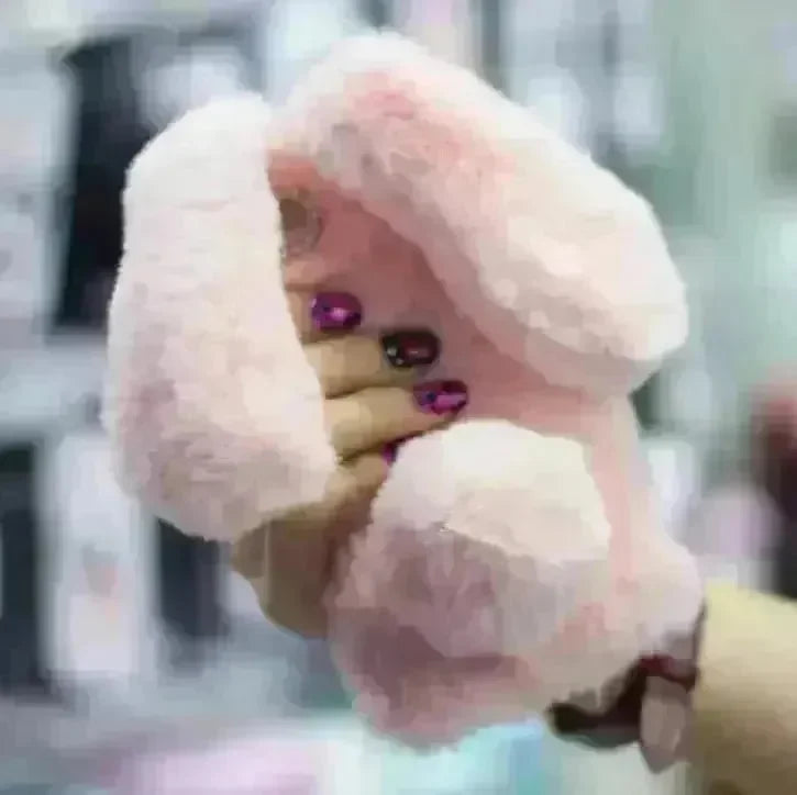 Cute Creative Rabbit Plush warm phone case women - EX-STOCK CANADA