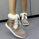 Fashion Suede Fleece Snow Boots Winter Warm Plush Round Toe Cotton Shoes Versatile Simple Short Boot For Women - EX-STOCK Canada