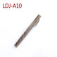 A metallic tie bar in a champagne gold finish with silver wavy accents, shown on a plain white background with the model number LDJ-A10 in red text in the upper left corner.