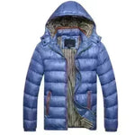 Winter leather Puffer coat for men Hooded padded Winter jacket for men - EX-STOCK CANADA