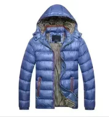 Winter leather Puffer coat for men Hooded padded Winter jacket for men - EX-STOCK CANADA