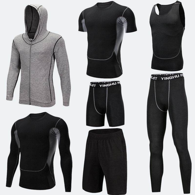 Compression Sport Fitness Workout Gym Outfit 7pcs set for men - EX-STOCK Canada