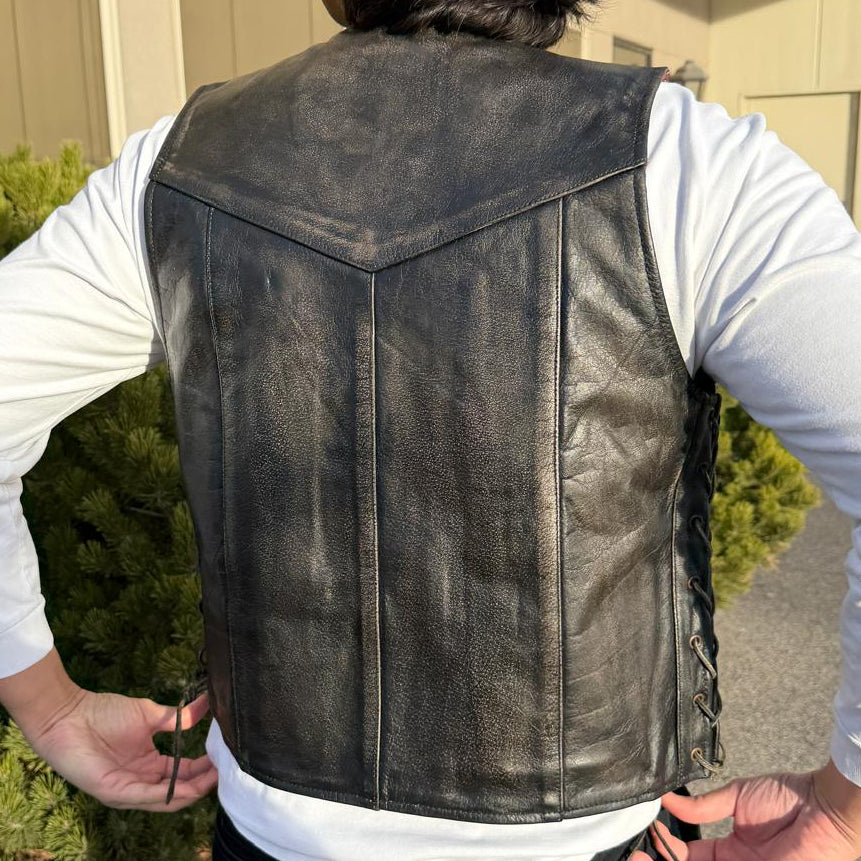 Open Road Men's Lace Side Leather Vest 