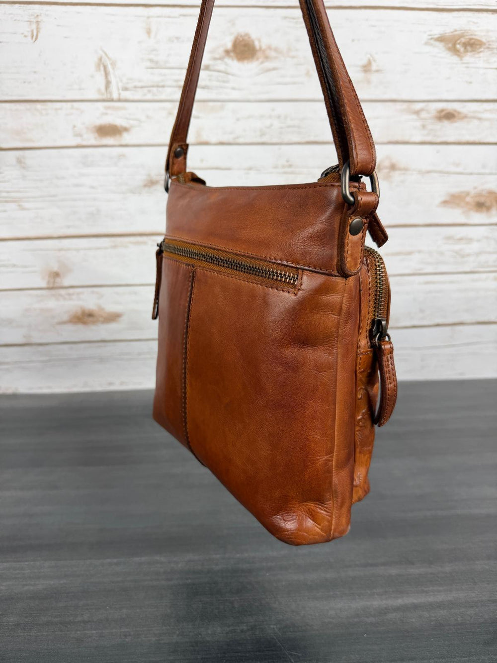 MET Flower Embossed Leather Crossbody Bag 