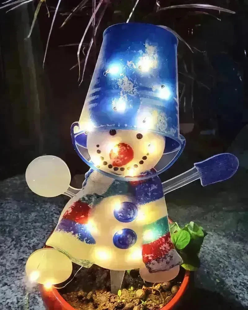 Christmas Scene Decoration With LED Lights Christmas Snowman Ornaments - EX-STOCK CANADA