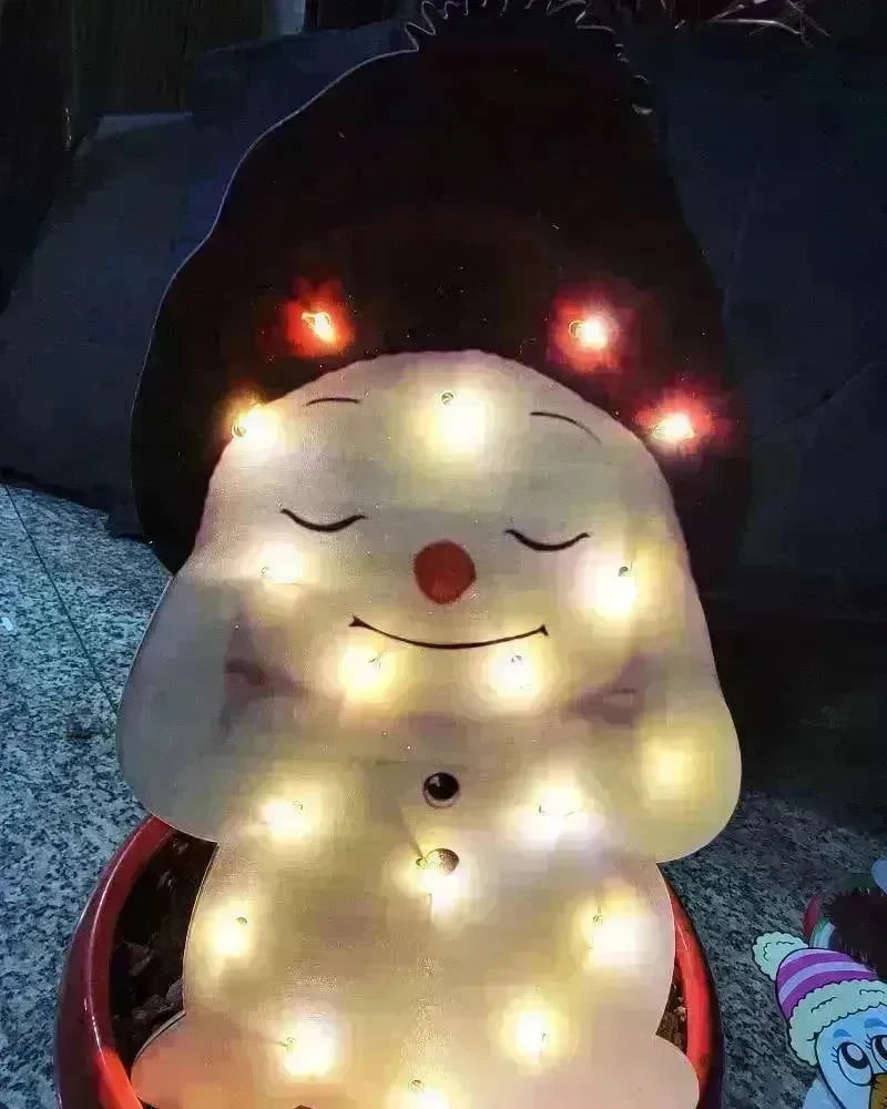 Christmas Scene Decoration With LED Lights Christmas Snowman Ornaments - EX-STOCK CANADA