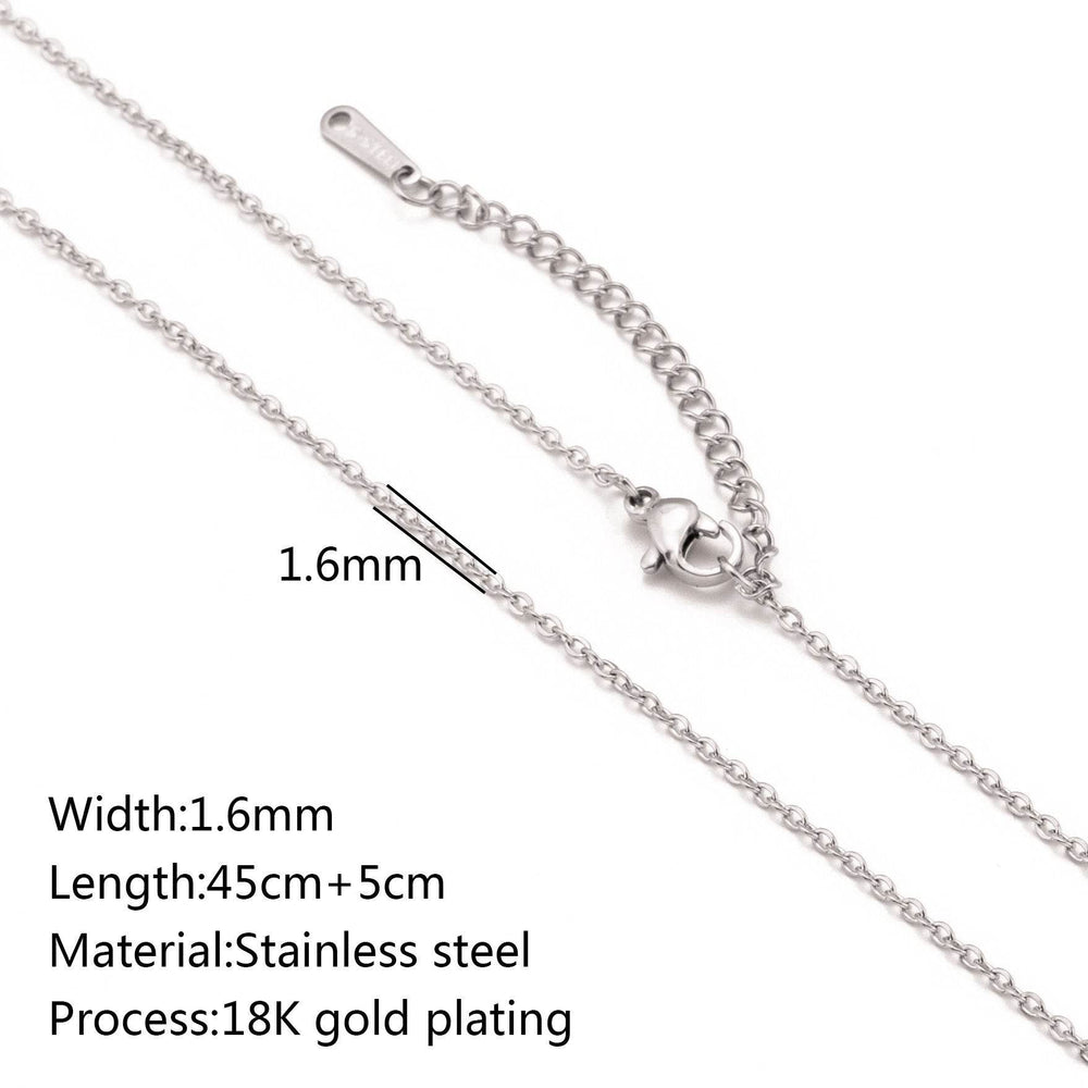 Stainless Steel Vacuum Vapor Plating 18K Gold Color Protection Lip Chain Necklace - EX-STOCK Canada