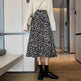 Women High waist Leopard color Midi Skirt - EX-STOCK Canada