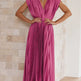 Summer V-neck Pleated Dress INS Fashion Casual Loose Zip Sleeveless Dresses For Women Clothing 