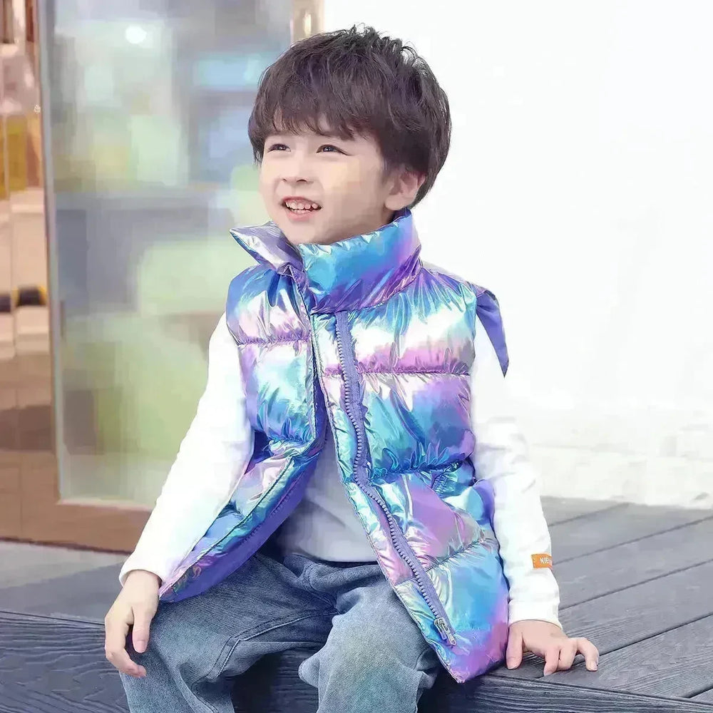 Down Cotton Vest Autumn And Winter Waistcoat Winter Clothing Children Sleeveless Puffer jacket - EX-STOCK CANADA