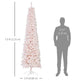 7.5ft Flocked Christmas Tree, Pencil Christmas Tree With Realistic Branch Tips, Folding Metal Stand EX-STOCK Canada 