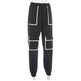 White Stripe Cargo Pants Women Trousers Pockets Patchwork Contrast Color High Waist Pants Hip Hop Capris - EX-STOCK Canada