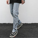 Ankle Snap Denim jeans Pant men straight leg - EX-STOCK Canada
