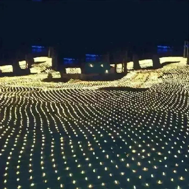 Christmas led lights string lights outdoor waterproof fishnet lights full of stars paved holiday lights wedding ins decorative lights - EX-STOCK CANADA