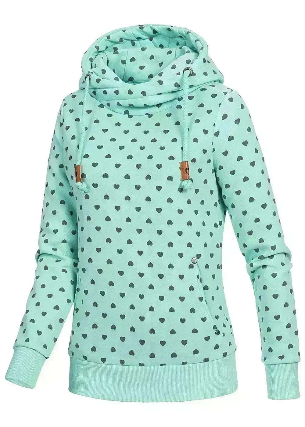 Women Printed loose hooded sweatshirt - EX-STOCK CANADA