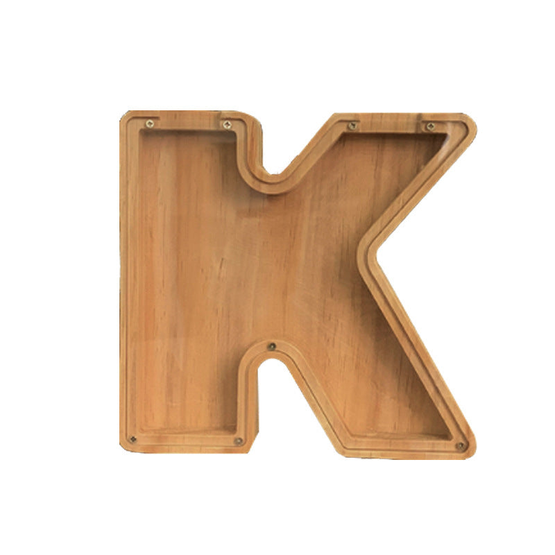 Wooden letter 'K' on a white background