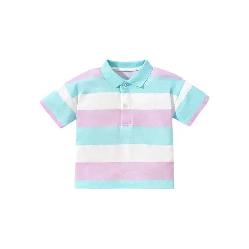 Polo Shirt for boys Short Sleeve Striped cotton shirt for baby boys - EX-STOCK Canada