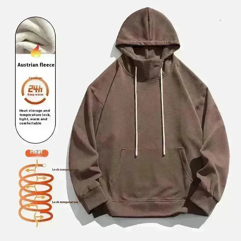 American Fleece Lined Drawstring Hoodie Sweatshirt Pullover for Men - EX-STOCK CANADA