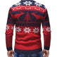 Christmas fawn deer Knit Cashmere sweater for men - EX-STOCK Canada