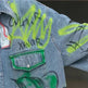 Oversized Graffiti Print Denim Jacket Women Loose Fried Street fashion - EX-STOCK CANADA