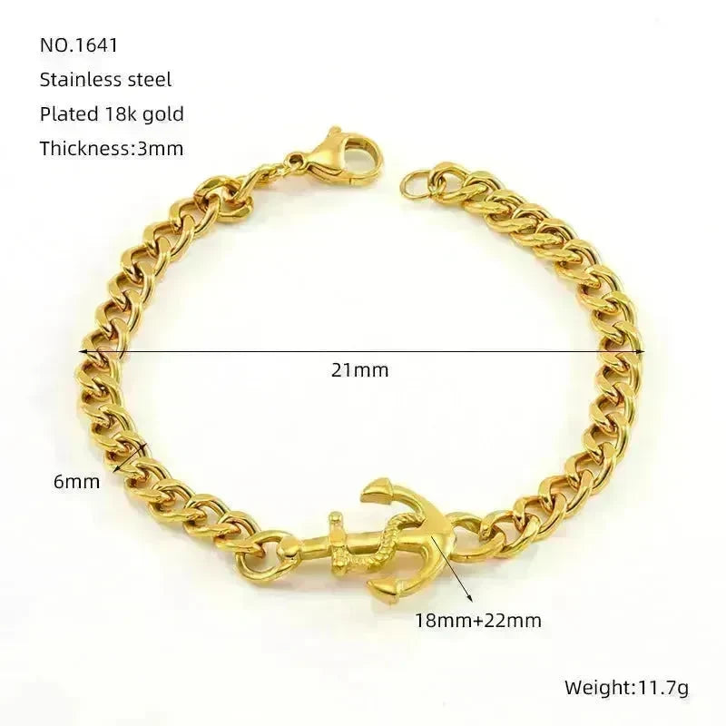 Fashion Stainless Steel Cuban Link Chain Bracelet Numbers - EX-STOCK CANADA