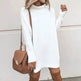 Oversized Mini Turtleneck Pullover Dress - EX-STOCK Canada