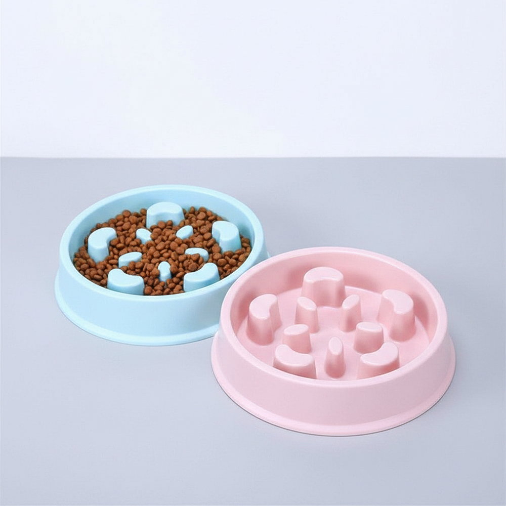 Slow Feeder Bowl for Dogs & Cats – Anti-Choking Puzzle Feeder (Blue, Green, Pink) 