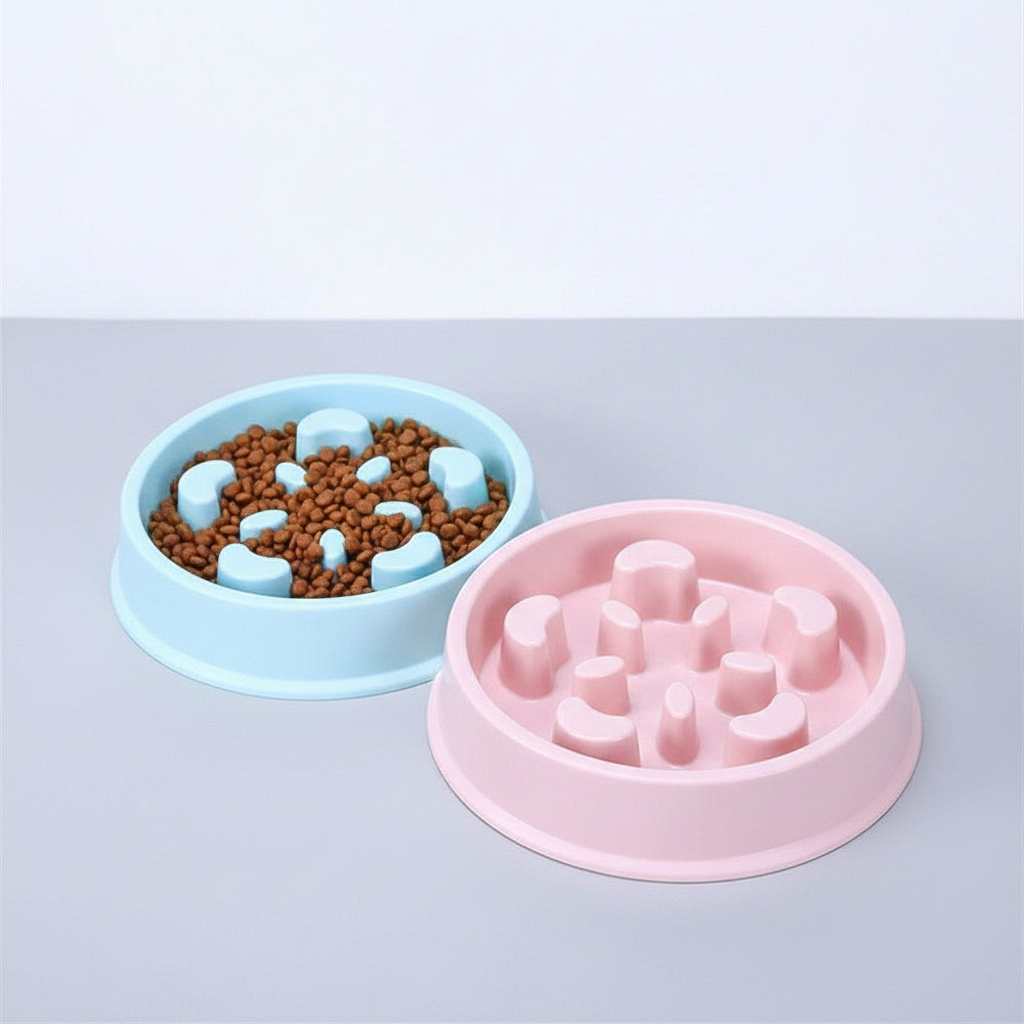 Slow Feeder Bowl for Dogs & Cats – Anti-Choking Puzzle Feeder (Blue, Green, Pink) 