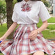 Student Jk Plaid Skirt Preppy Style Mini Pleated Kilt Skirt - EX-STOCK Canada