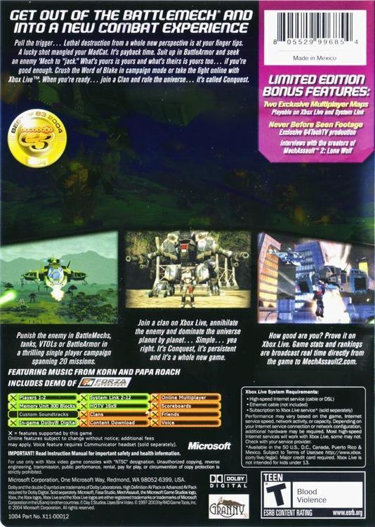 MechAssault 2: Lone Wolf [Limited Edition] 